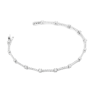 Bransoletka z białego złota wysadzana diamentami 1,11ct próby 585